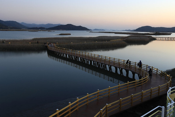 강진만 생태공원의석양[사진=강진군]